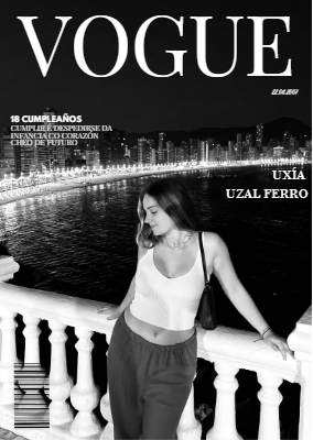 Grey Photo Fashion Magazine Poster