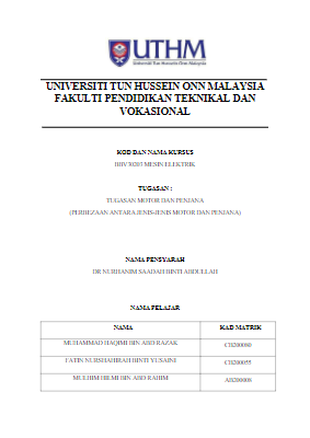 LAPORAN PENUH TUGASAN MESIN -(final)