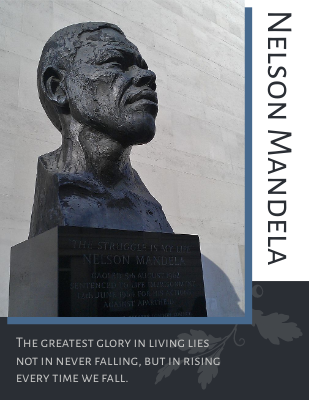 The greatest glory in living lies not in never falling, but in rising every time we fall. - Nelson Mandela