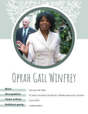 Oprah Gail Winfrey Biography