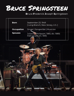 Bruce Springsteen Biography