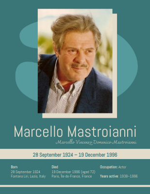 Marcello Mastroianni Biography