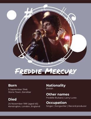 Freddie Mercury Biography