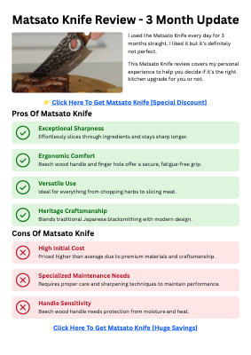 Matsato Knife Review - 3 Month Update