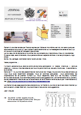Le Journal des Passionnés N° 1 mai 2025